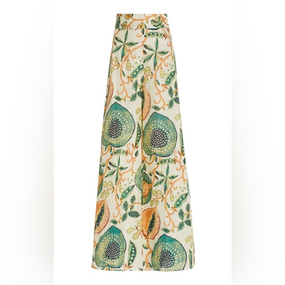 Alexis Ricarda Printed Linen-Blend Wide-Leg Pants - Picture 2 of 5